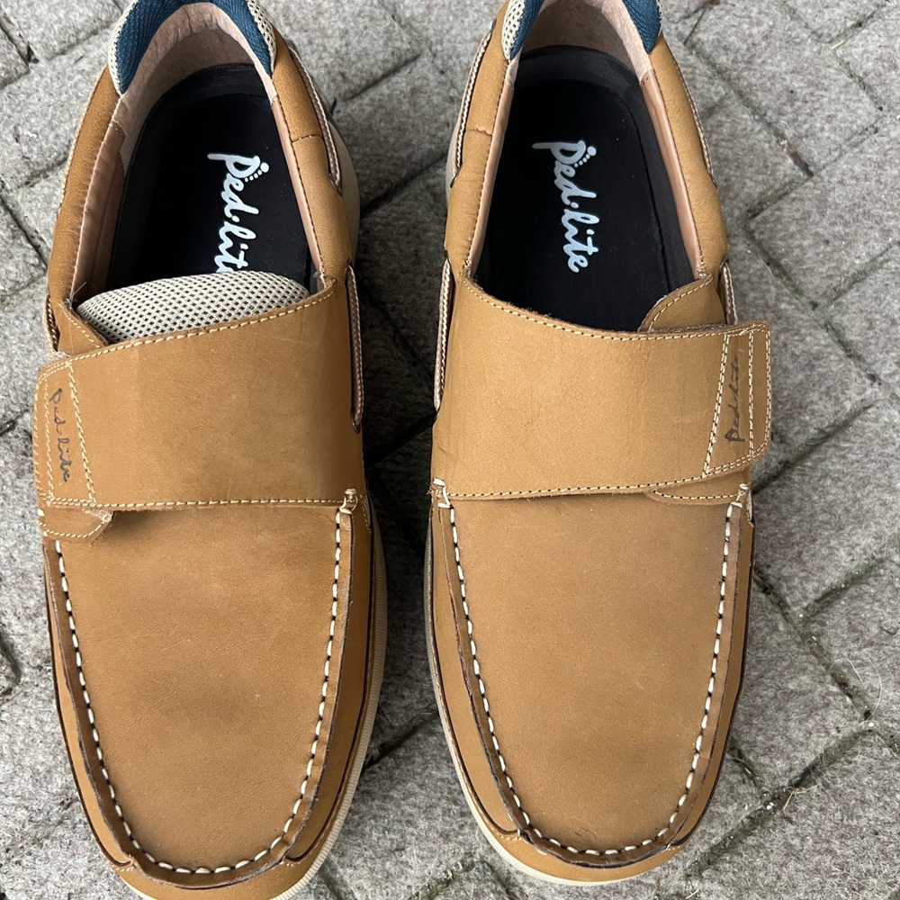Pedilite Men's Tan Slip-On Loafers